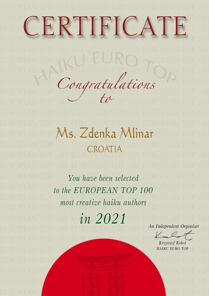 3 100 HAIKU TOP 100 Ms. Zdenka Mlinar 2021.