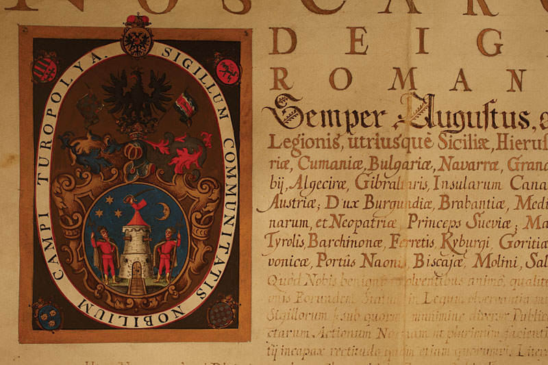 Grbovnica Plemenite opcine Turopolje 1737g