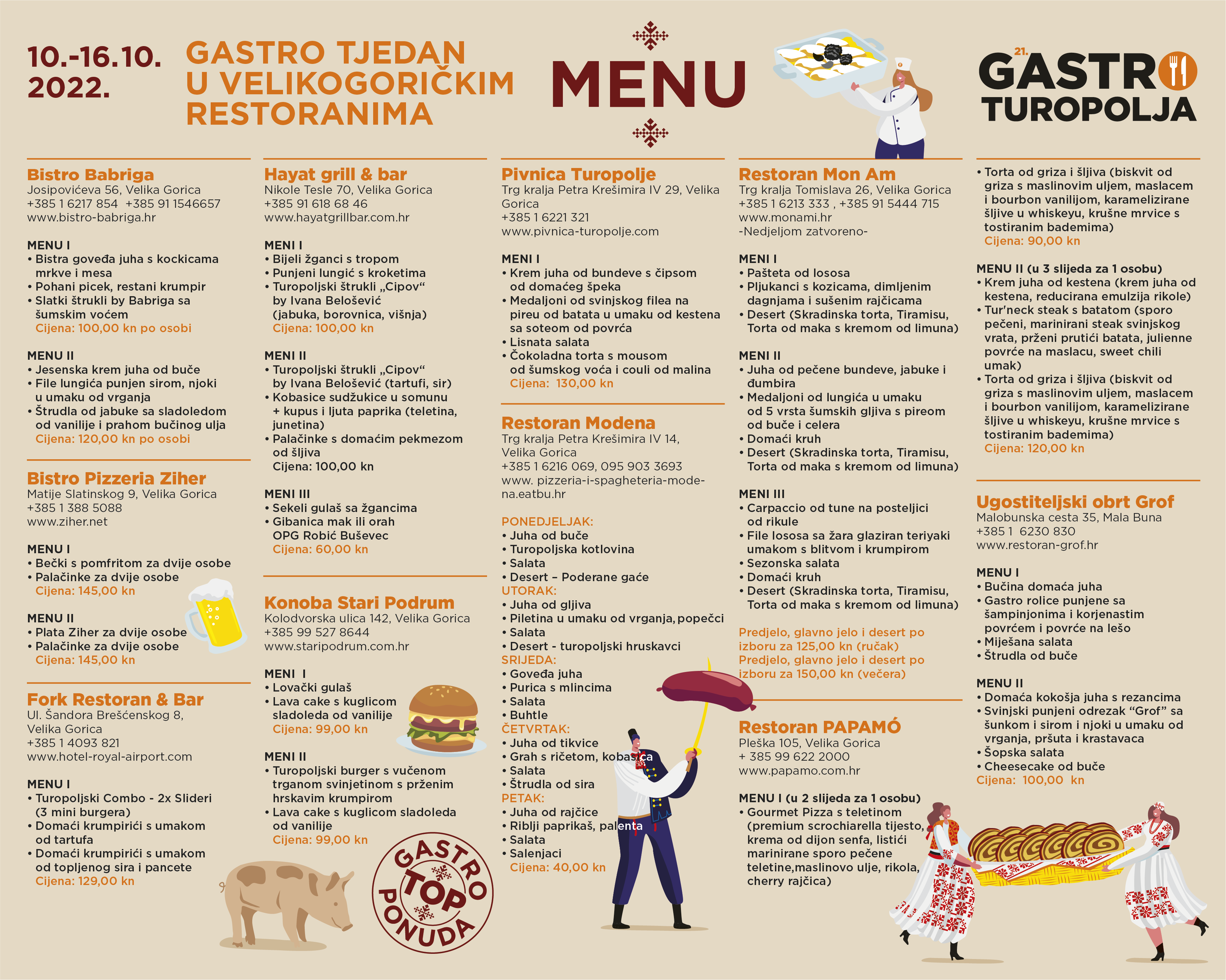 GASTRO menu restorana web