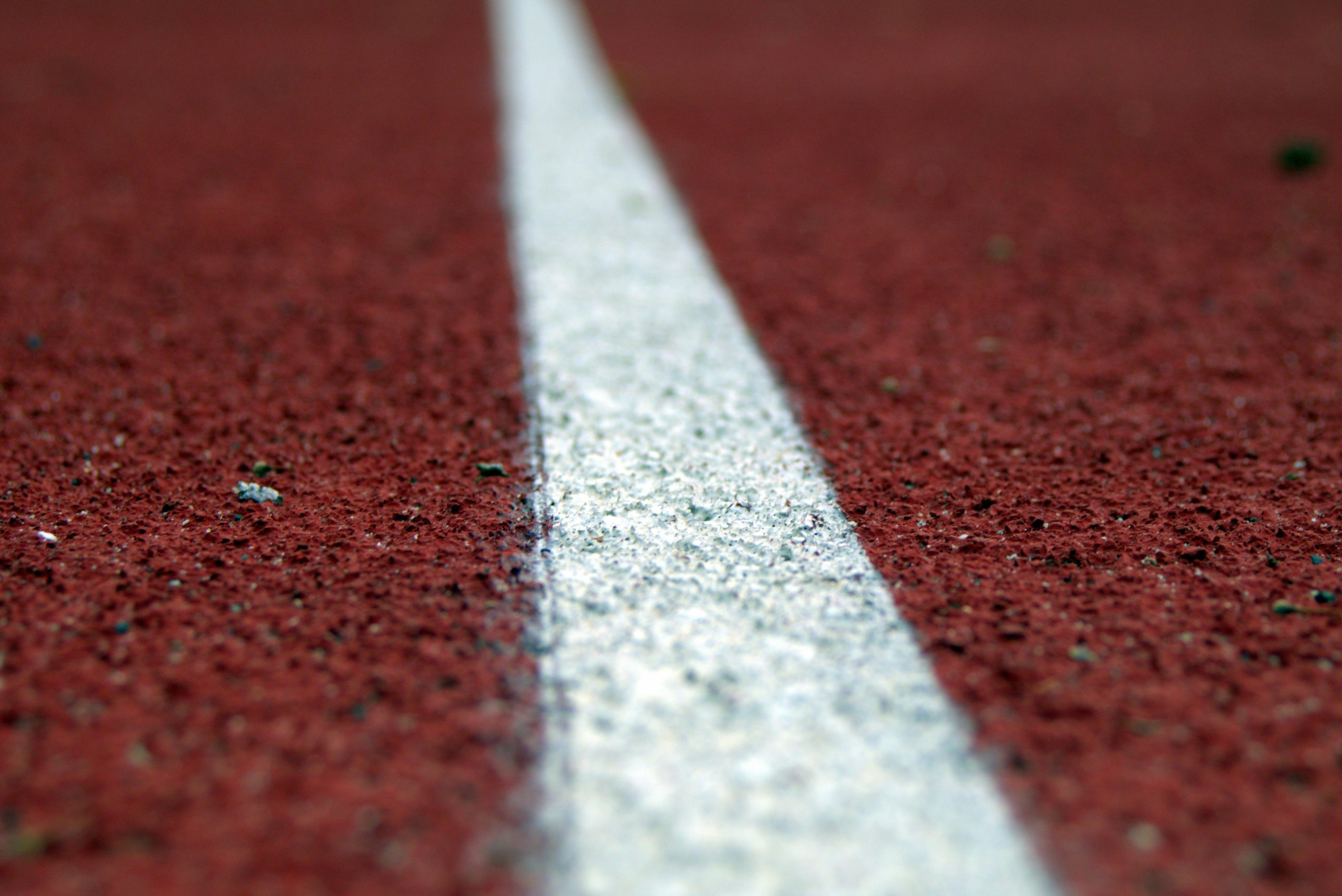 Detailed image of a running track line highlighting texture and pattern.